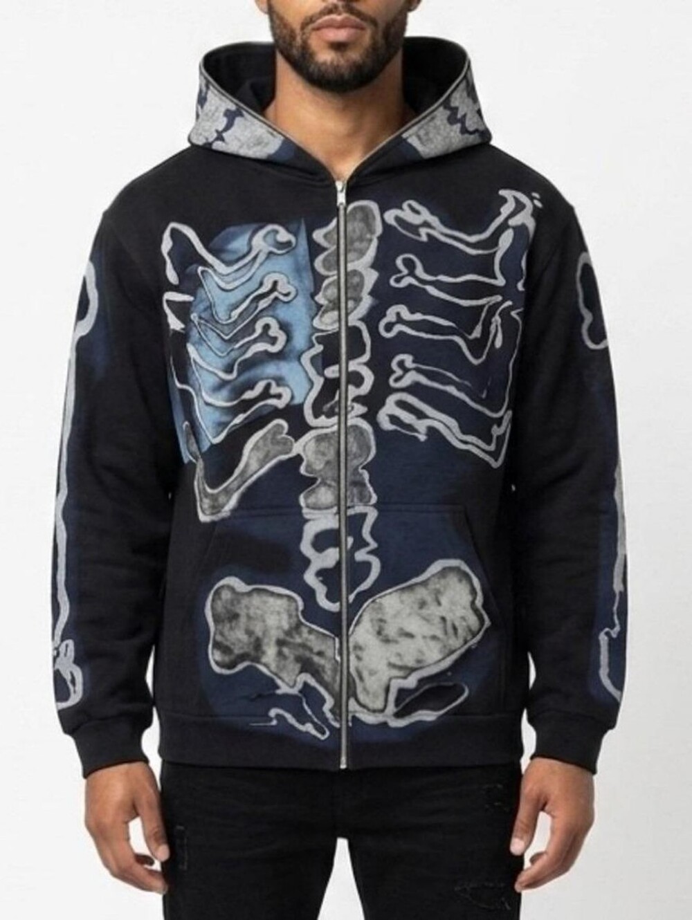Cactus Jack x Fragment Skeleton Graffiti Zip Up Hoodie Medium